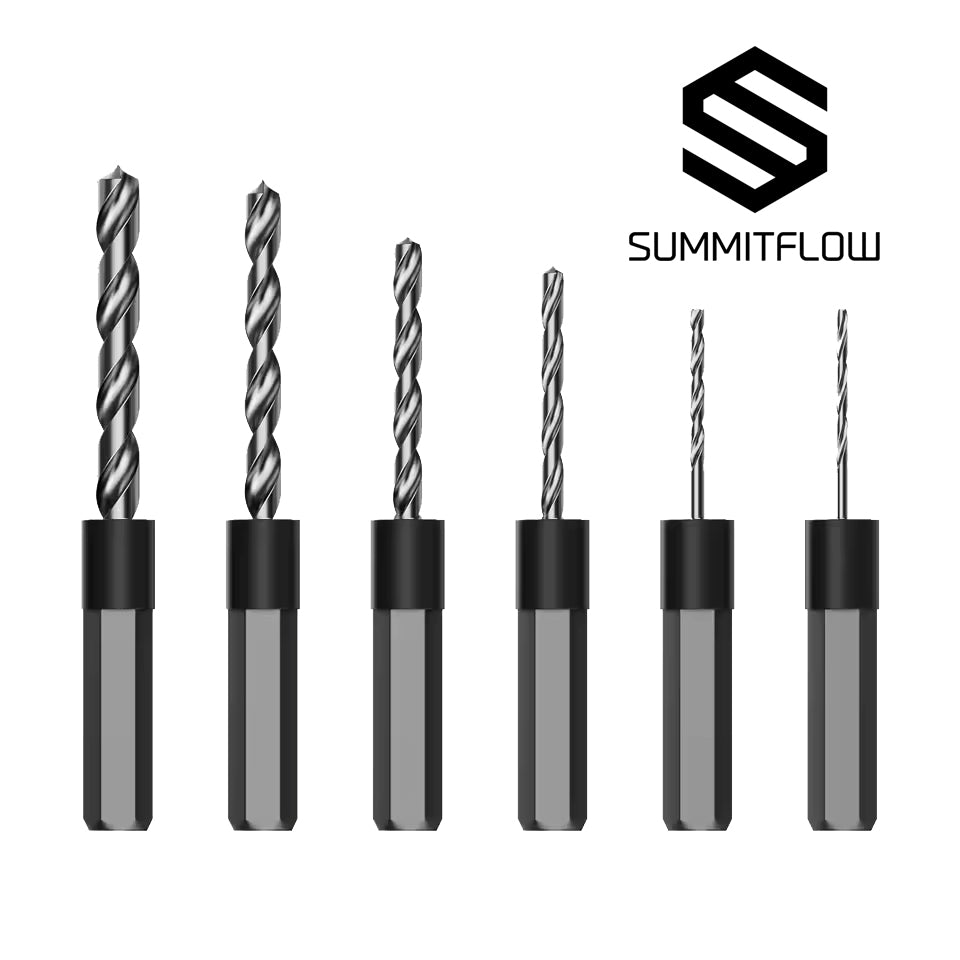 SUMMITFLOW:Micro HSS Drill Bits 0.8/1.0/1.5/2.0/2.5/3.0 Carving Hexagonal