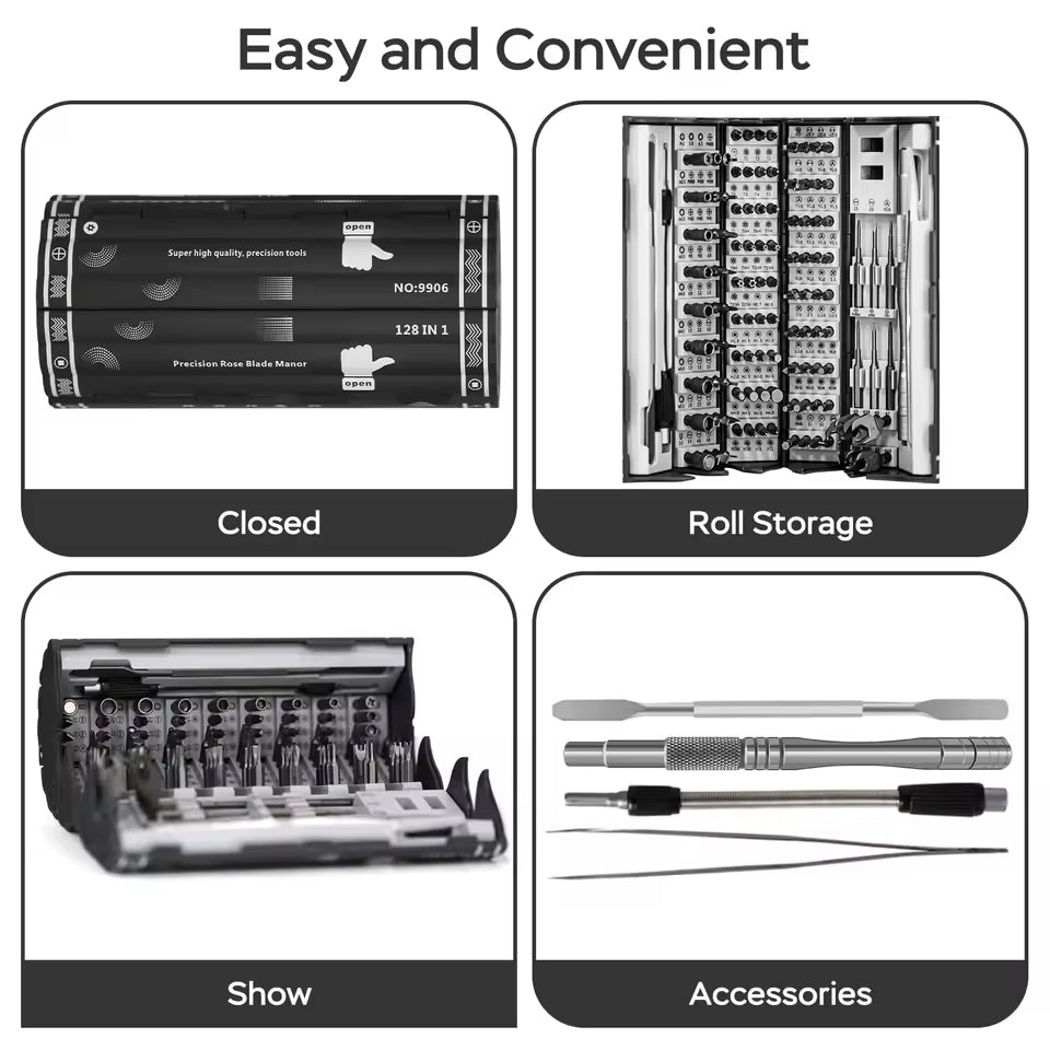 128-in-1 Precision Screwdriver Set (Magnetic)