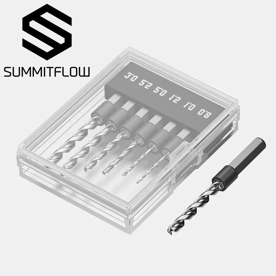 SUMMITFLOW:Micro HSS Drill Bits 0.8/1.0/1.5/2.0/2.5/3.0 Carving Hexagonal
